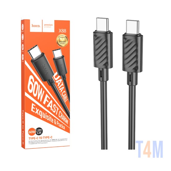 Hoco X88 Gratified 60W Type-C to Type C Cable 1m Black